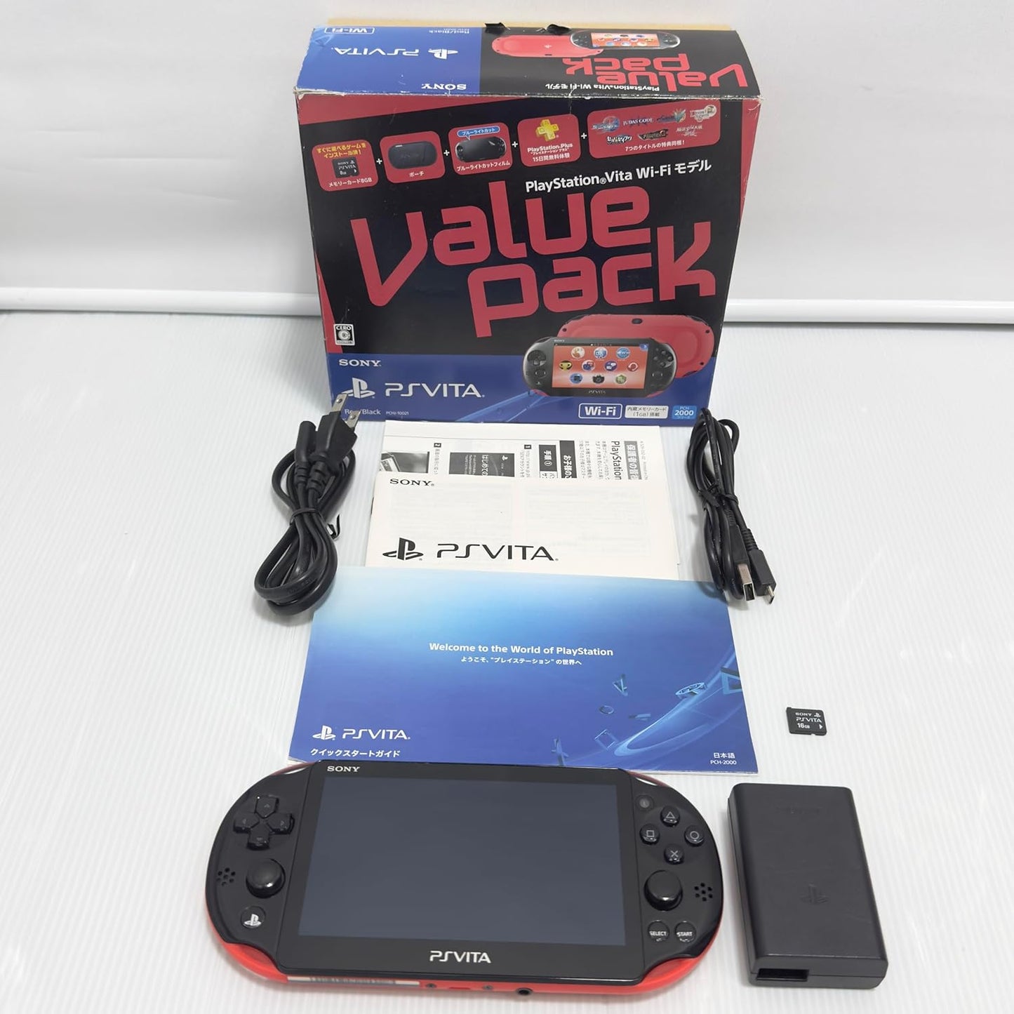 Sony PCH-2000 PlayStation Vita Red/Black Value Pack