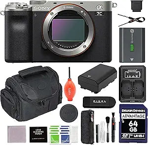 Sony Alpha 7C Mirrorless Camera Body Silver Bundle