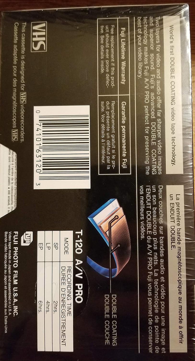 Fujifilm FBA_5327 Pro T-120 VHS Tape 120 Minutes