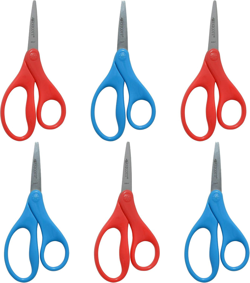 Westcott 17790 Kids Scissors - 5 Inch Pointed - 6 Pack — main product image