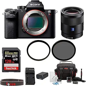 Sony a7RII Alpha Mirrorless Camera 55mm Lens Bundle