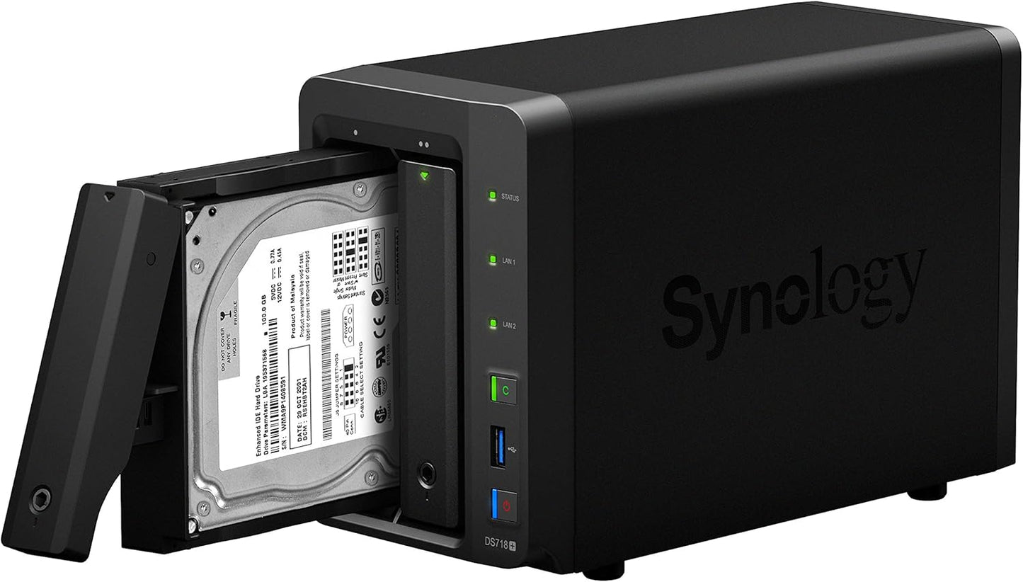 Synology DS718+ 2-Bay NAS DiskStation Diskless