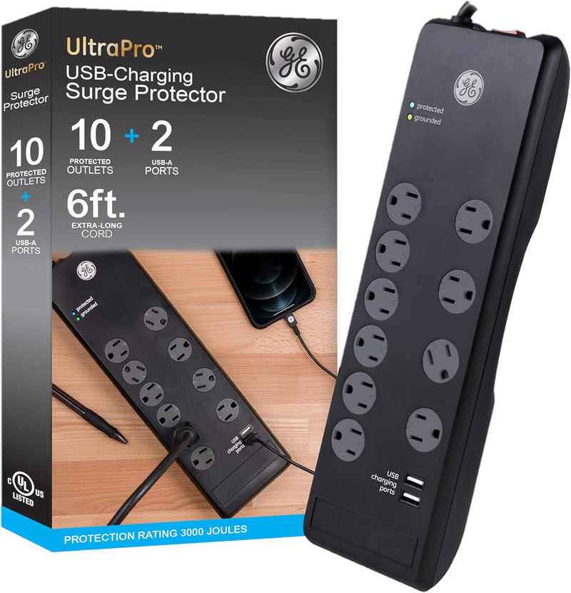 GE 14096 UltraPro 10-Outlet Surge Protector — main product image