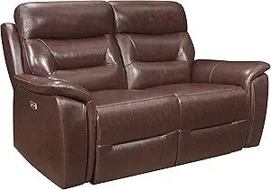Lexicon S189445BR-2PWH Charley Power Reclining Loveseat