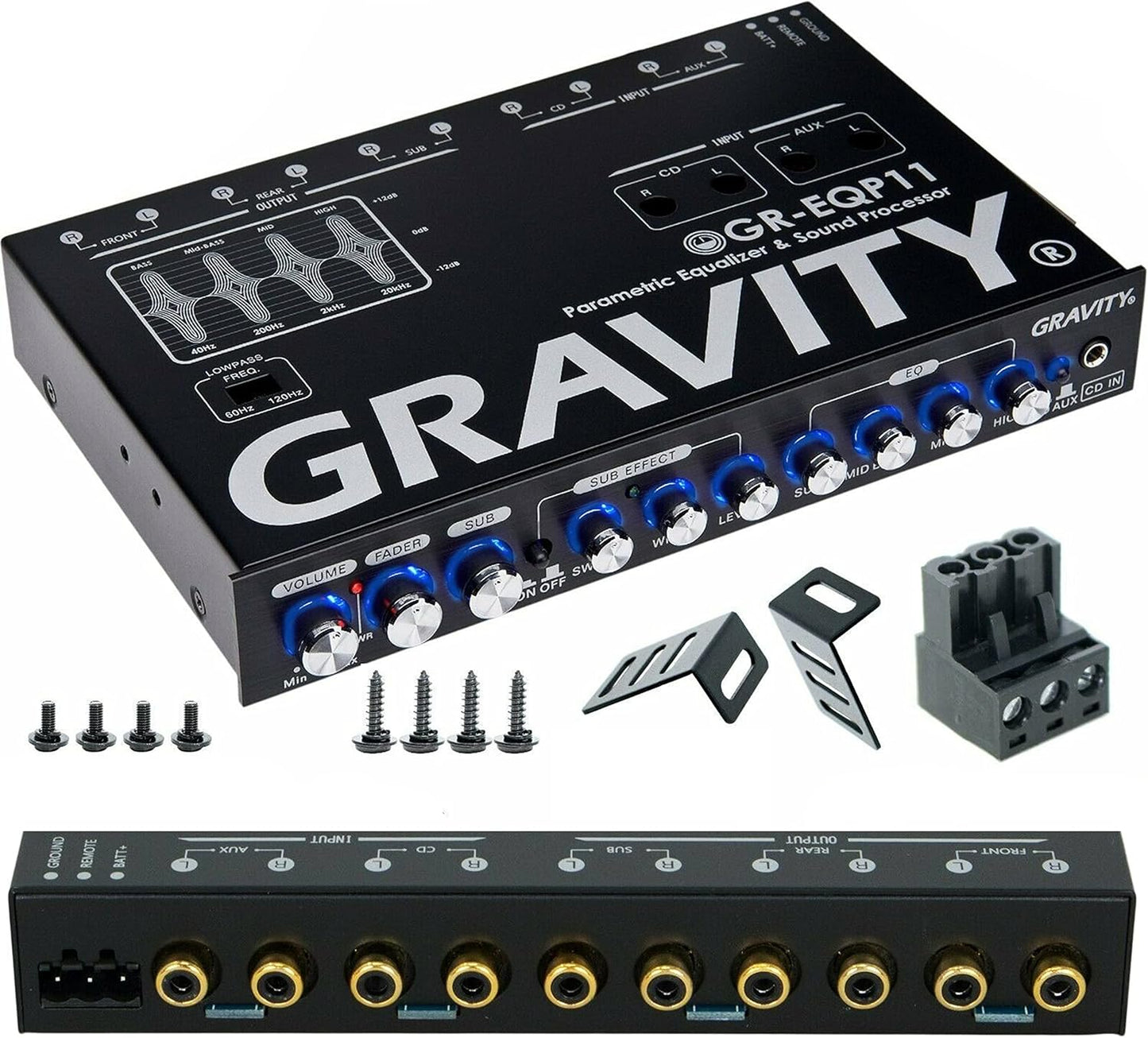 Gravity GR-EQP11 4-Way Car Parametric Equalizer