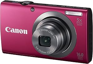 Canon 6192B001 PowerShot A2300 16MP Digital Camera Red