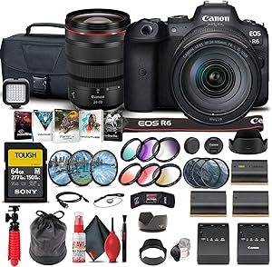 Canon 4082C012 EOS R6 Mirrorless Camera Kit (Renewed)