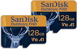 SanDisk SDSQUBC-128G 128GB Outdoors FHD microSDXC 2-Pack — main product image