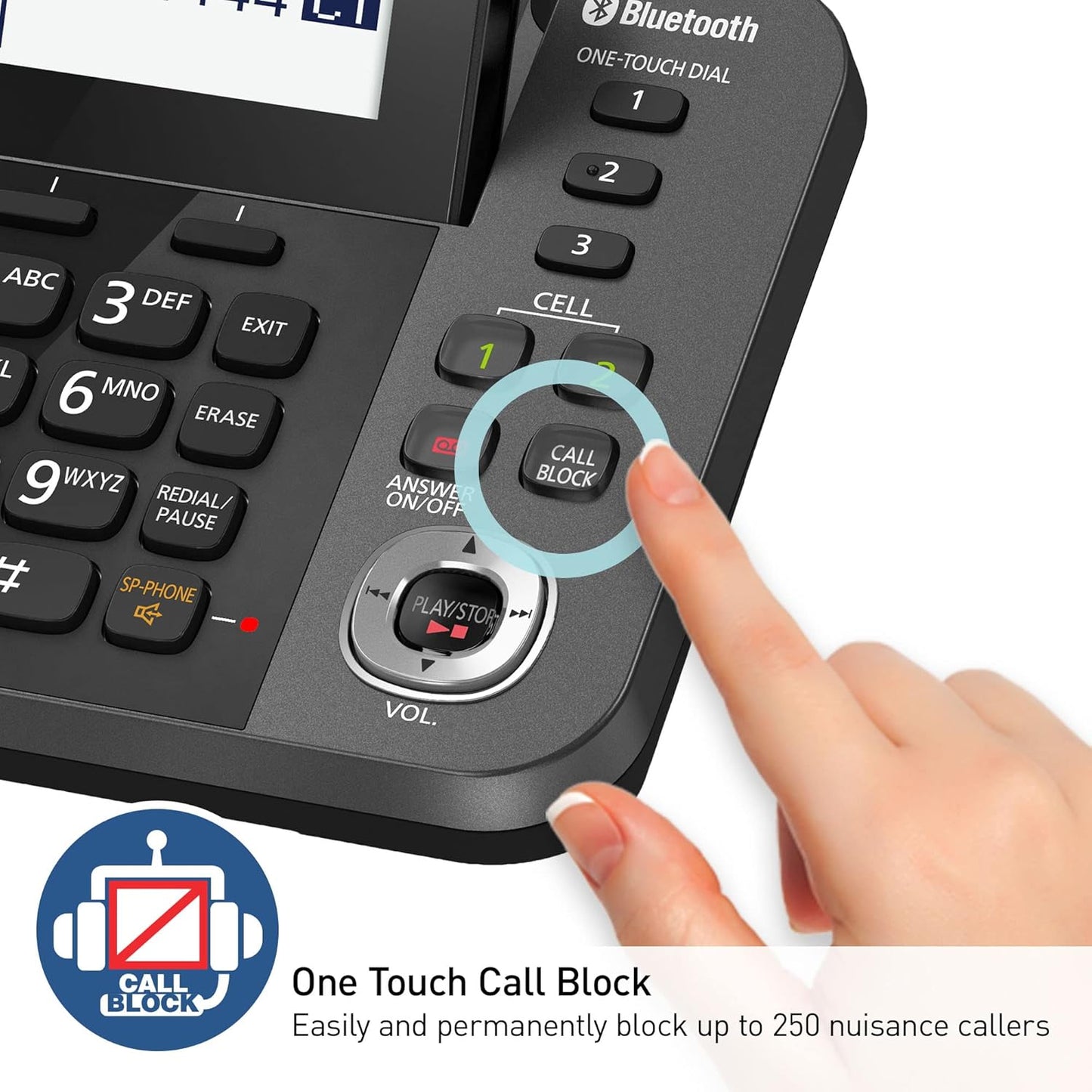 Panasonic KX-TGF382M Bluetooth Cordless Phone Answering Machine
