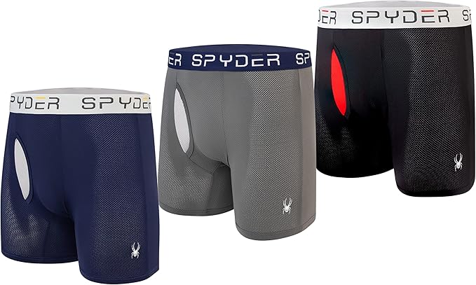 Spyder Performance Mesh Men's Boxer Briefs 3-Pack — main product image