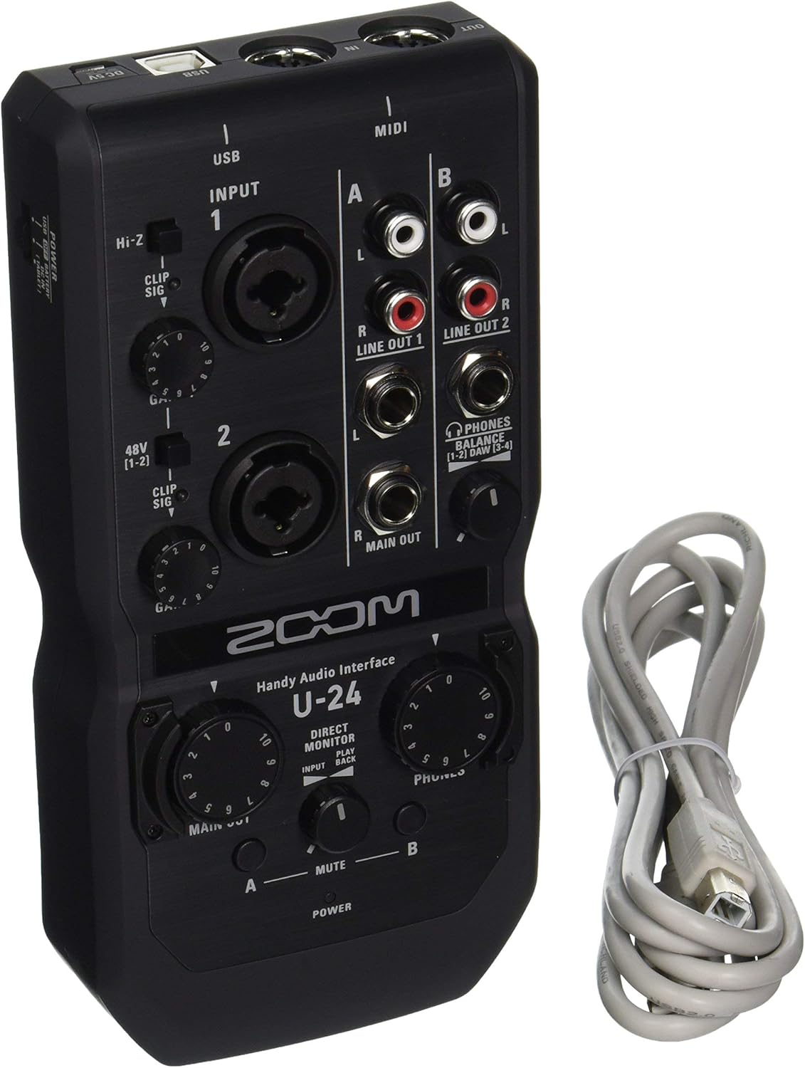 Zoom U-24 Handy Audio Interface - Renewed, USB