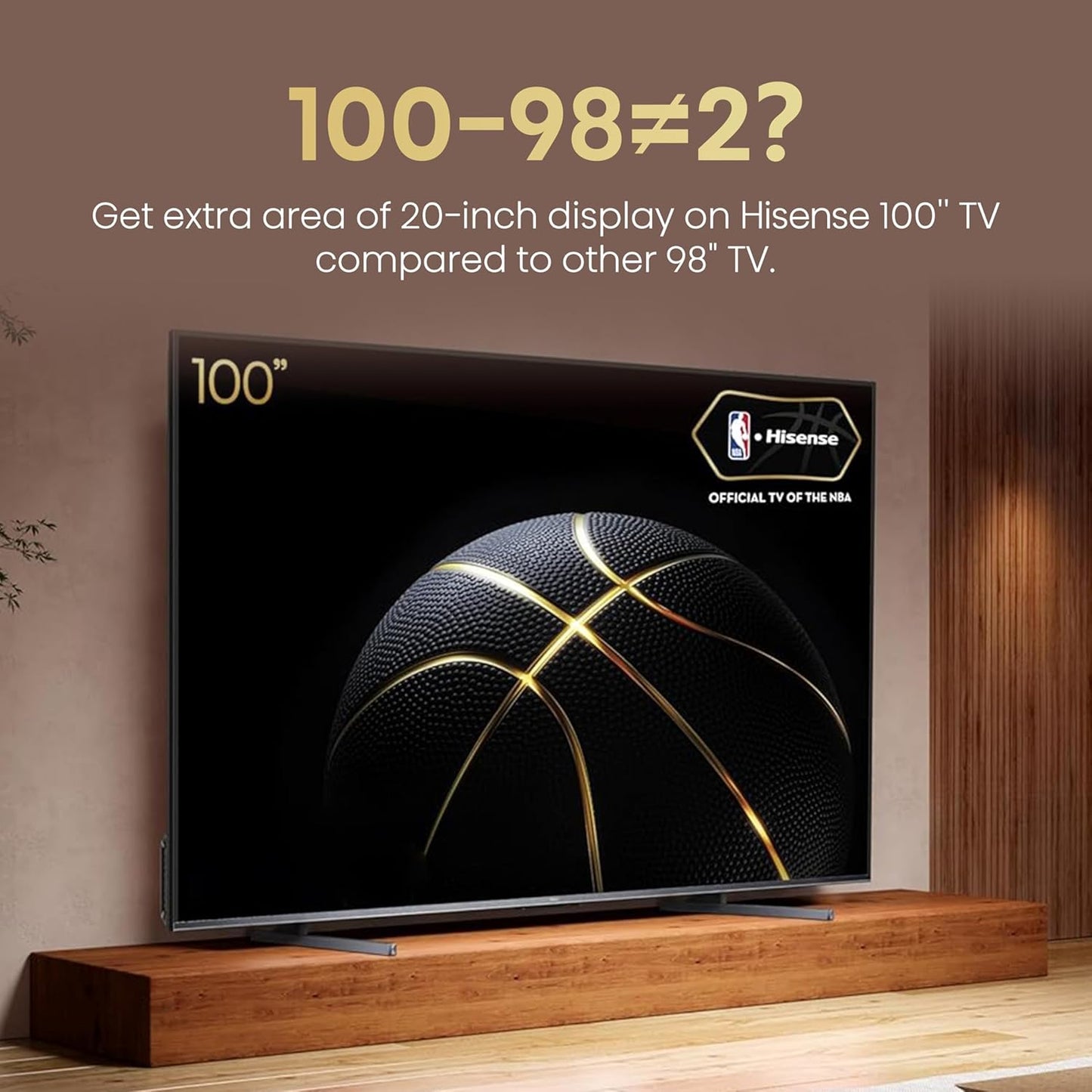 Hisense 100U76N 100-Inch ULED 4K Google Smart TV - 144Hz