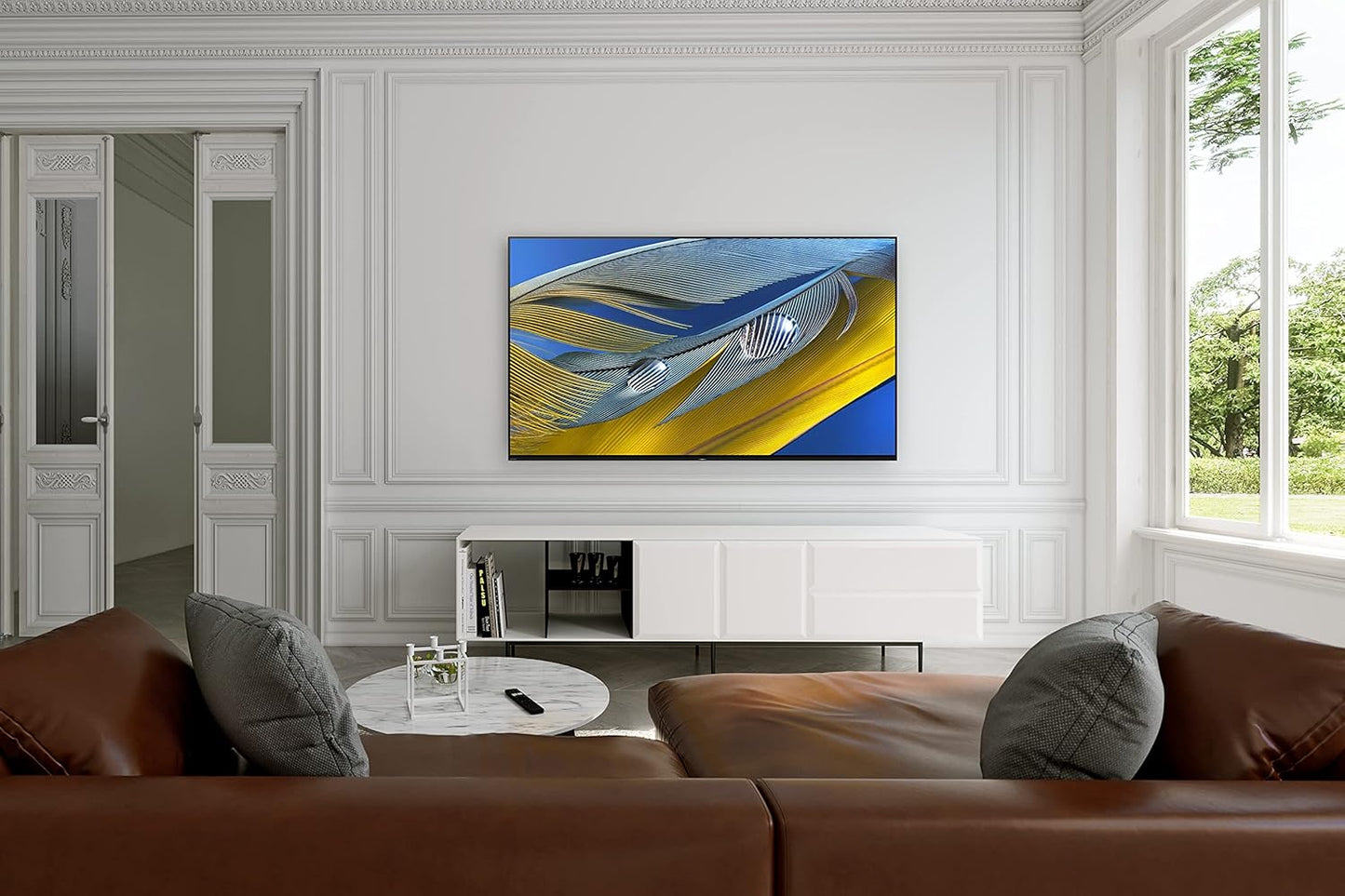 Sony BRAVIA XR A80J 55" 4K OLED TV with Wall Mount