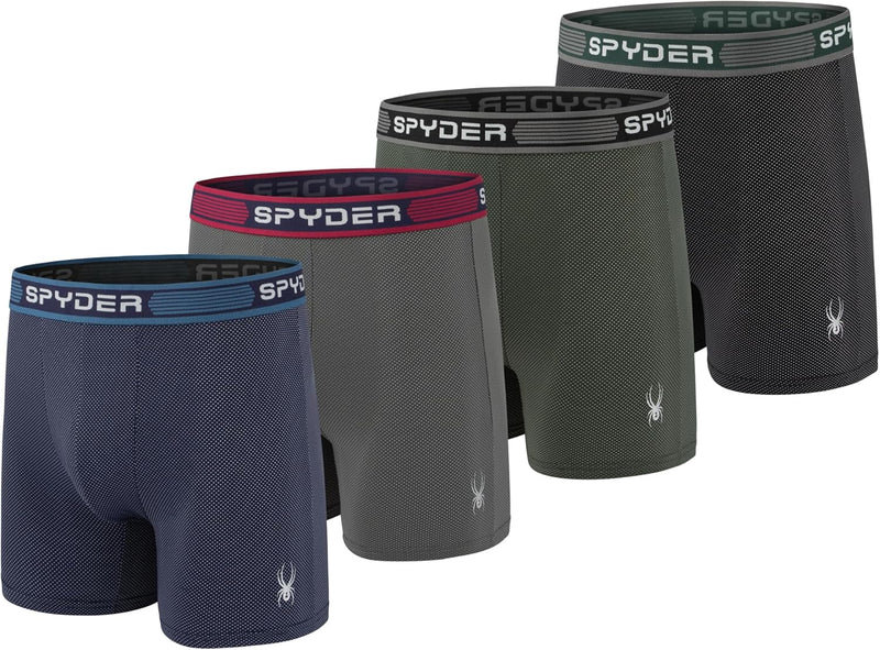 Spyder Performance Mesh Men's Boxer Briefs 4-Pack — main product image