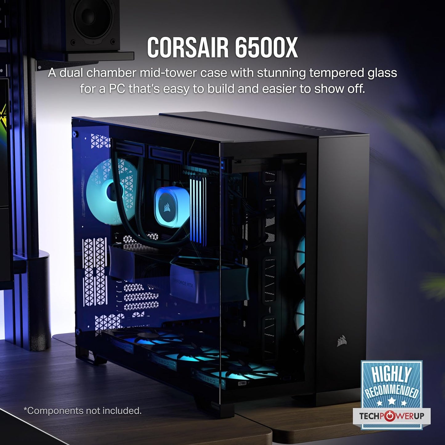 Corsair CC-9011257-WW 6500X: Mid-Tower ATX Dual Chamber Case - Black