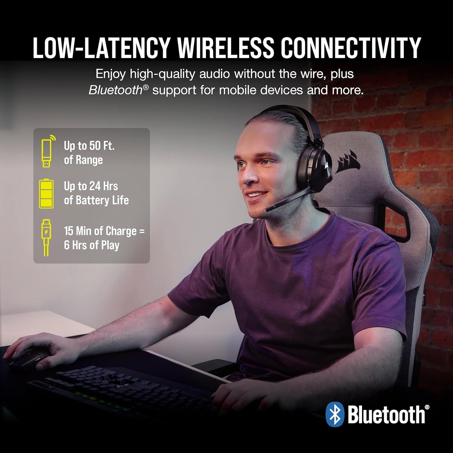 Corsair HS55 Wireless CORE Gaming Headset - Renewed