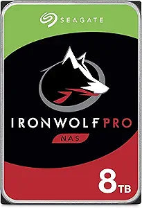 Seagate IronWolf Pro 8TB NAS Hard Drive CMR 7200 RPM