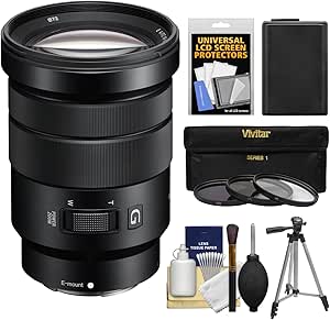 Sony K-78444-02 E-Mount 18-105mm Lens, Battery & Filter Kit