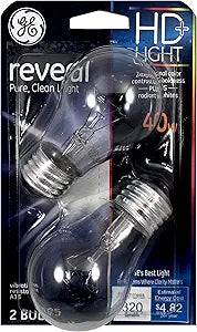 GE 48696 40-Watt Reveal A15 Ceiling Fan Bulbs 2-Pack