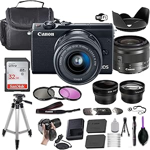 Canon EOS M100 Mirrorless Camera with 15-45mm Lens (Renewed)