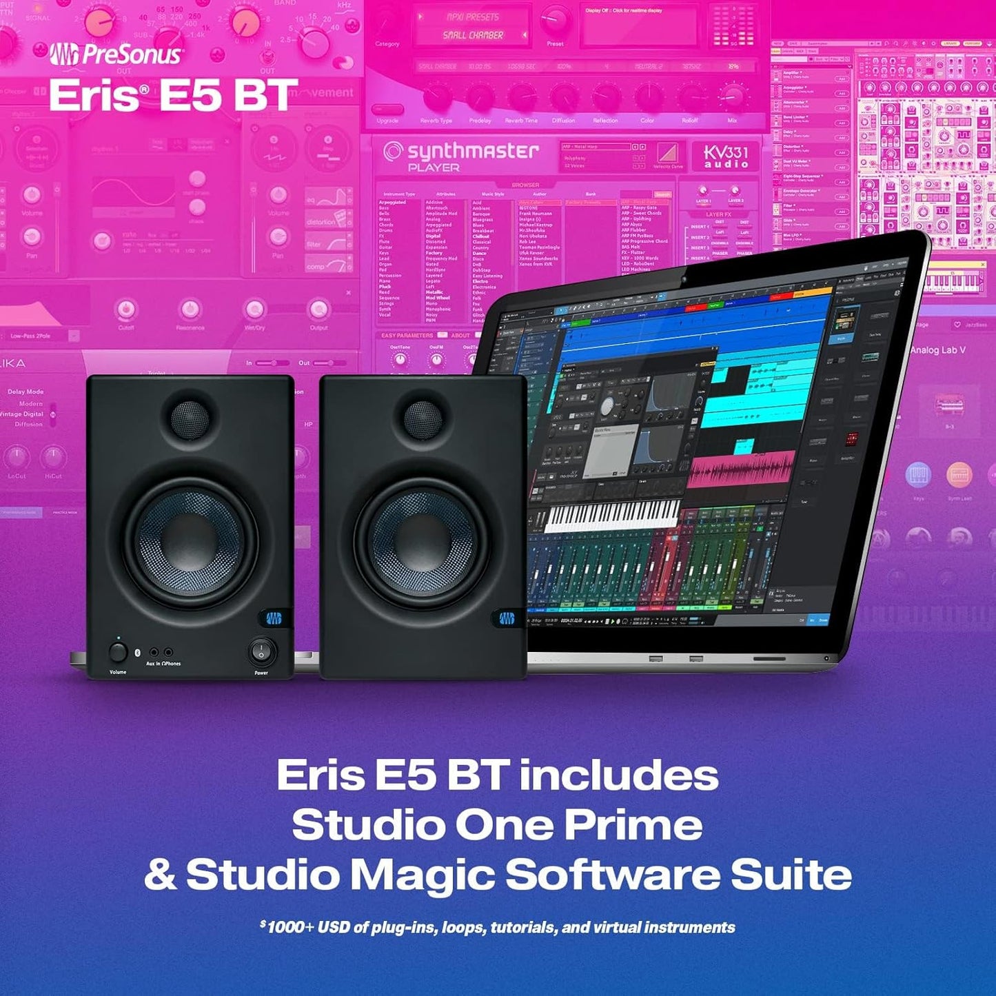 PreSonus Eris E5BT Bluetooth Studio Monitor Speakers