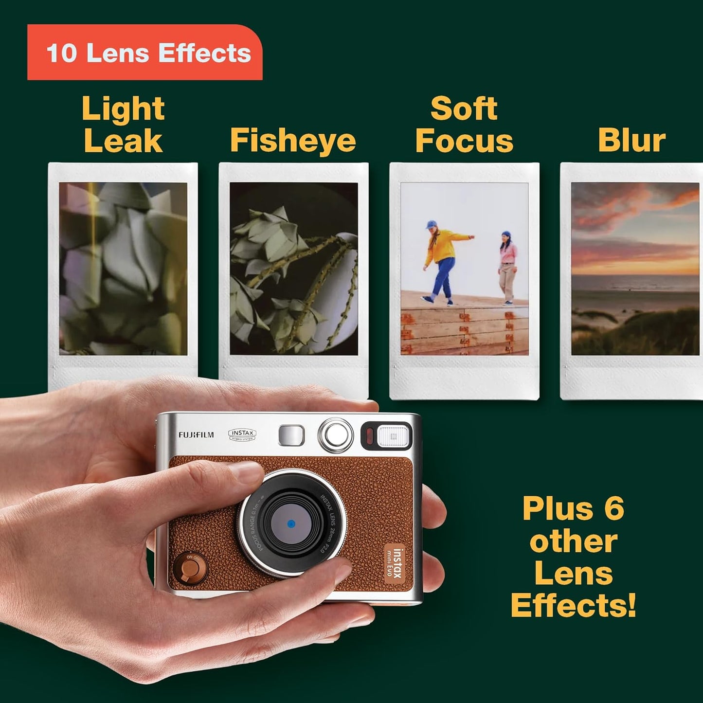 Fujifilm 16812534 Instax Mini EVO Instant Camera - Brown
