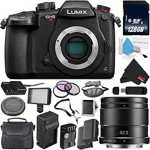 Panasonic DC-GH5S Lumix Mirrorless Camera 42.5mm Lens Bundle