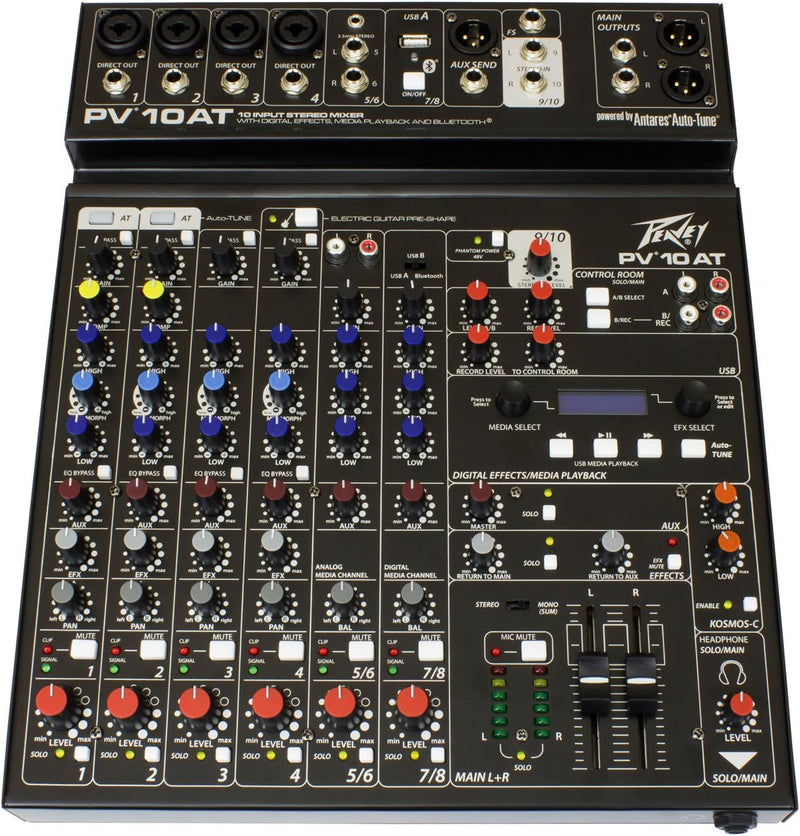 Peavey PV 10 AT 10-Channel Mixer Bluetooth Auto-Tune — main product image