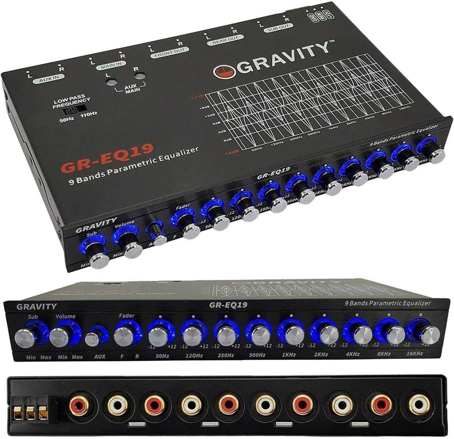 Gravity GR-EQ19 Car Audio Equalizer 9 Band EQ