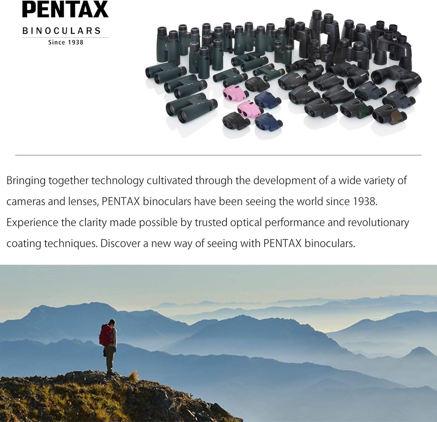 Pentax 61811 UD 9x21 Compact Binoculars - Black