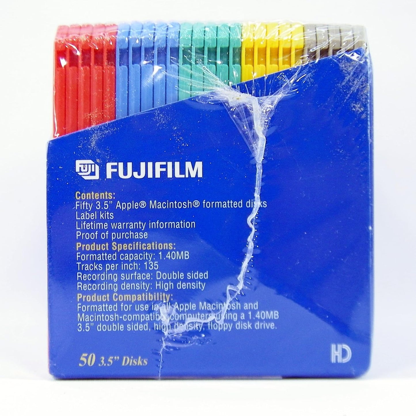 Fujifilm 3.5 Floppy Disk 2HD Mac Assorted 50-Pack