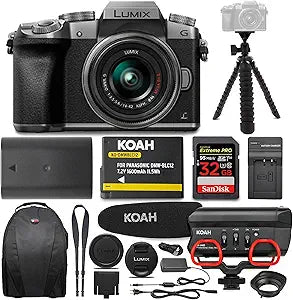 Panasonic 4332059688 LUMIX G7 Mirrorless Camera 14-42mm Lens Bundle
