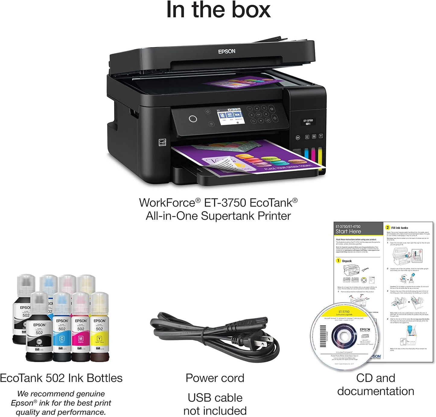 Epson C11CG20201 WorkForce ET-3750 EcoTank Printer
