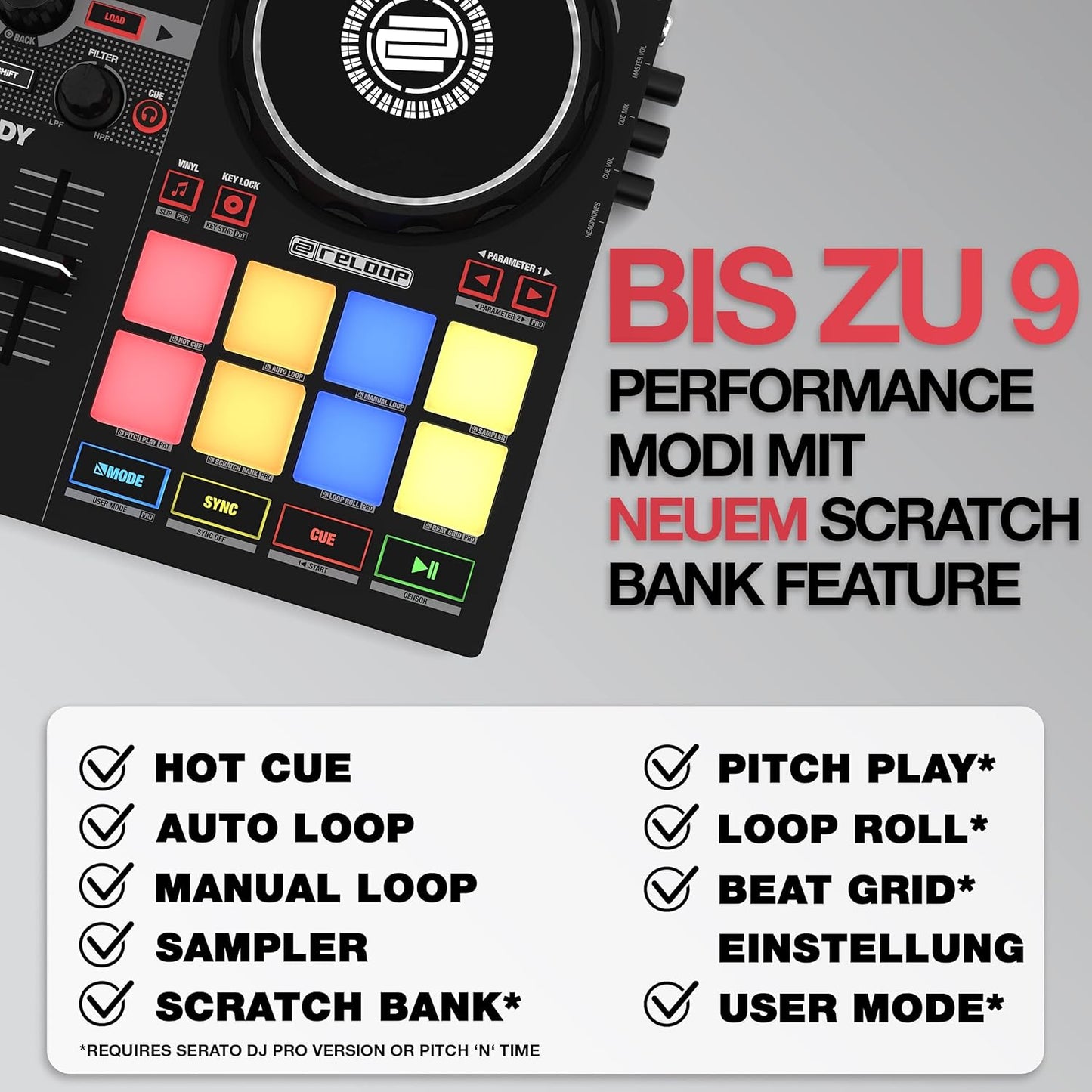 Reloop AMS-READY Serato DJ Controller Compact