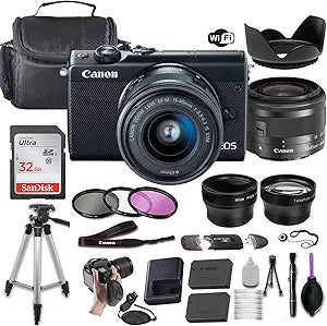 Canon EOS M100 Mirrorless Camera Deluxe Bundle