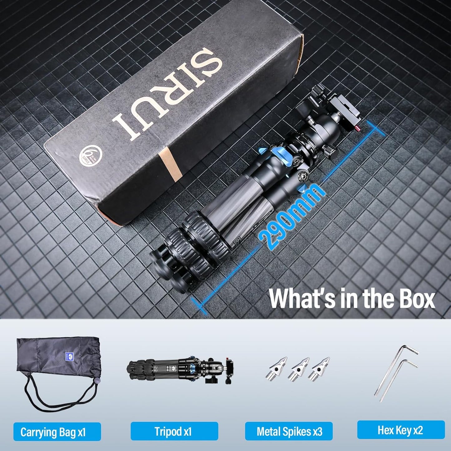 Sirui AM-223+B-00K Carbon Fiber Travel Tripod Ballhead Mini