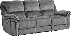Lexicon Cesterfield Gray Double Reclining Sofa — main product image