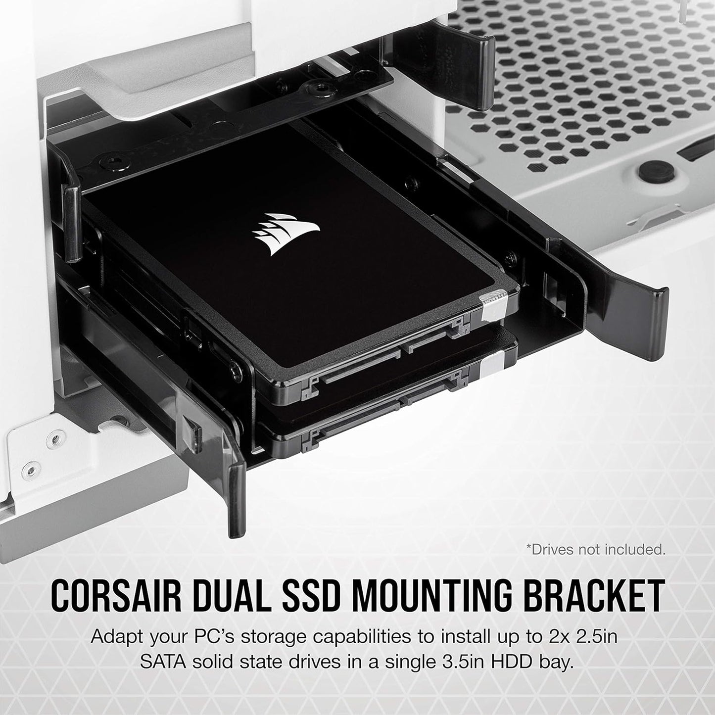 Corsair CSSD-BRKT2 Dual SSD Mounting Bracket: 3.5" to 2.5" Adapter