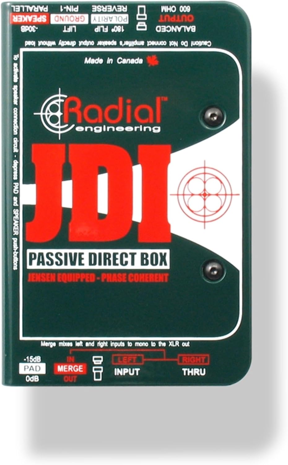Radial Engineering R8001010 JDI Passive Direct Box Jensen Transformer