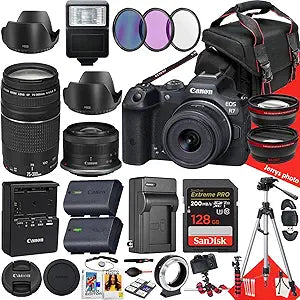 Canon EOS R7 Mirrorless Camera Bundle 18-45mm 75-300mm Lens
