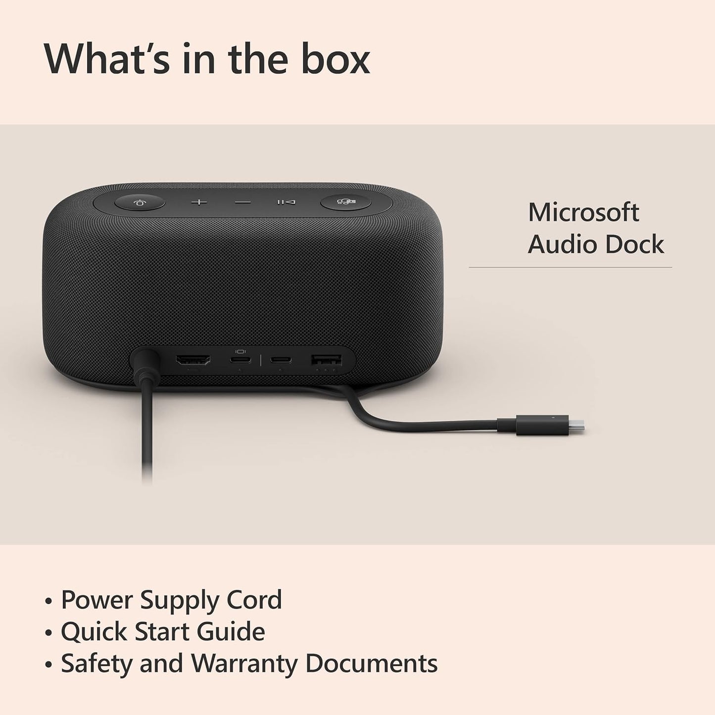 Microsoft IVF-00001 Audio Dock Speakerphone USB-C Hub