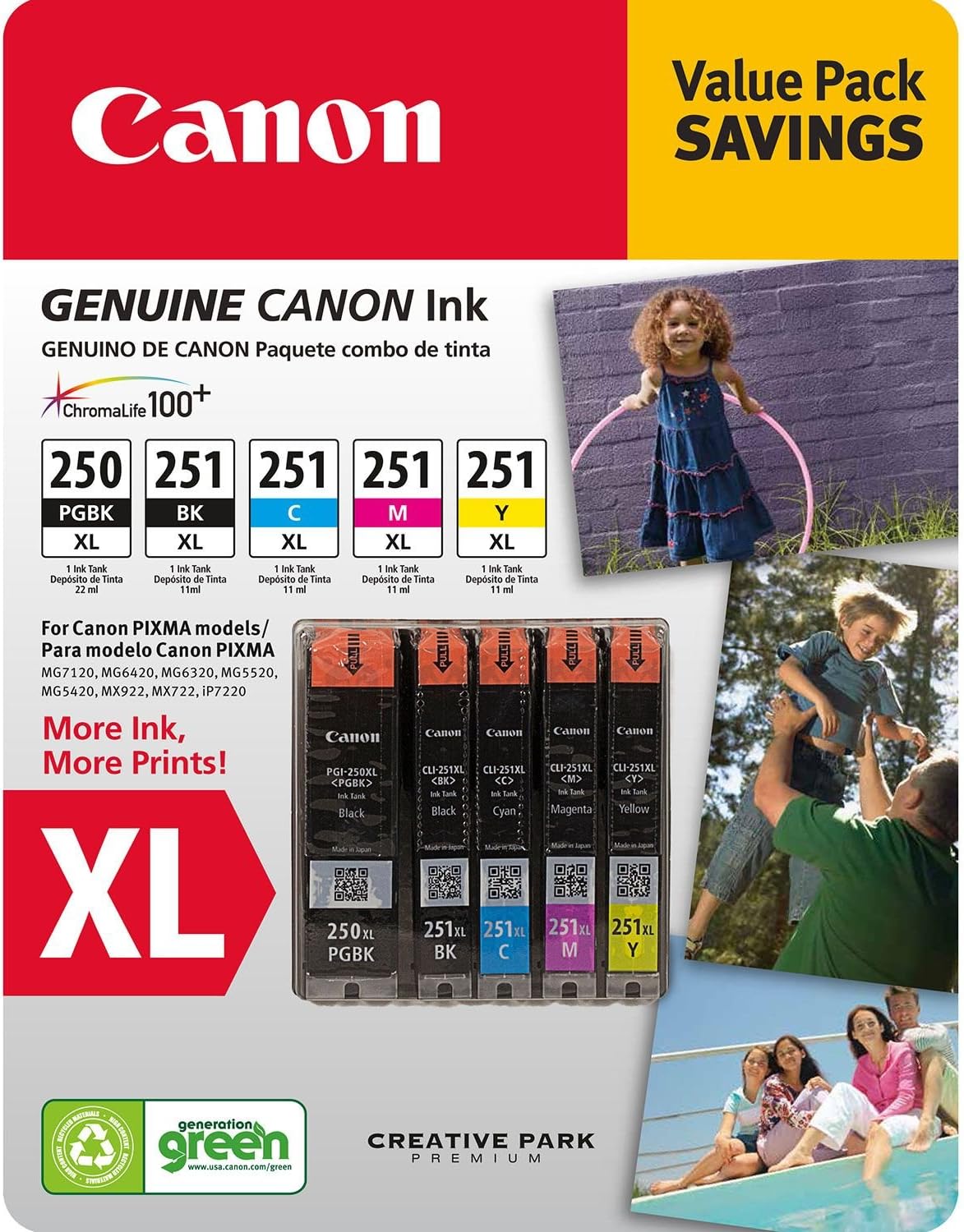 Canon PGI-250XL/CLI-251XL Ink Cartridge Value Pack