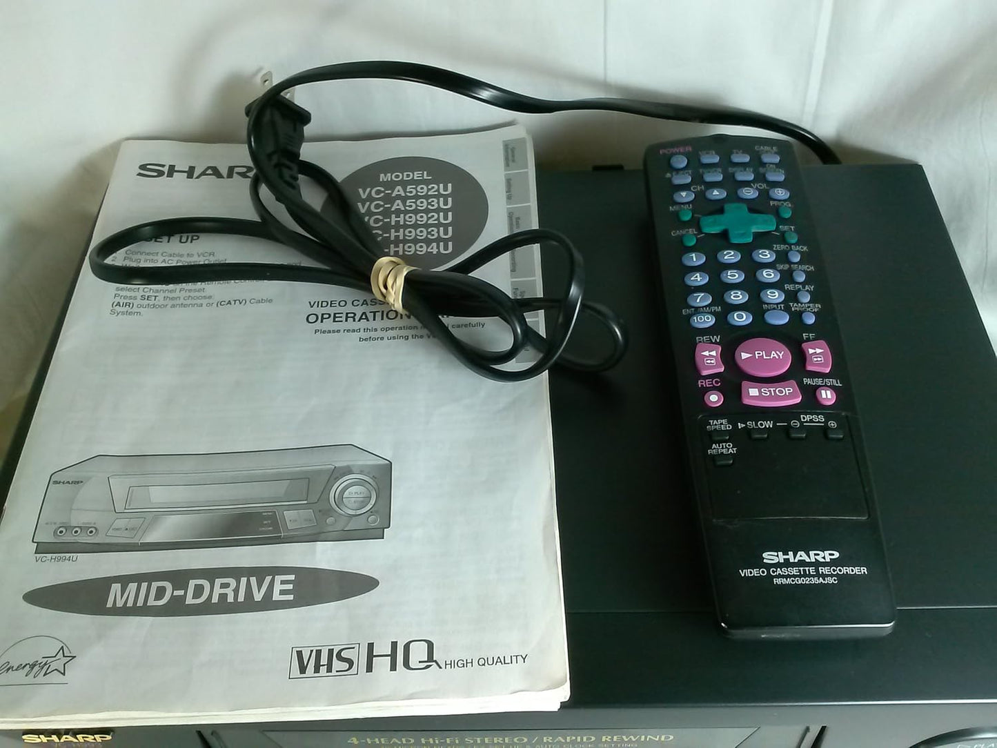 Sharp VCH993U Hi-Fi VCR S-VHS Playback