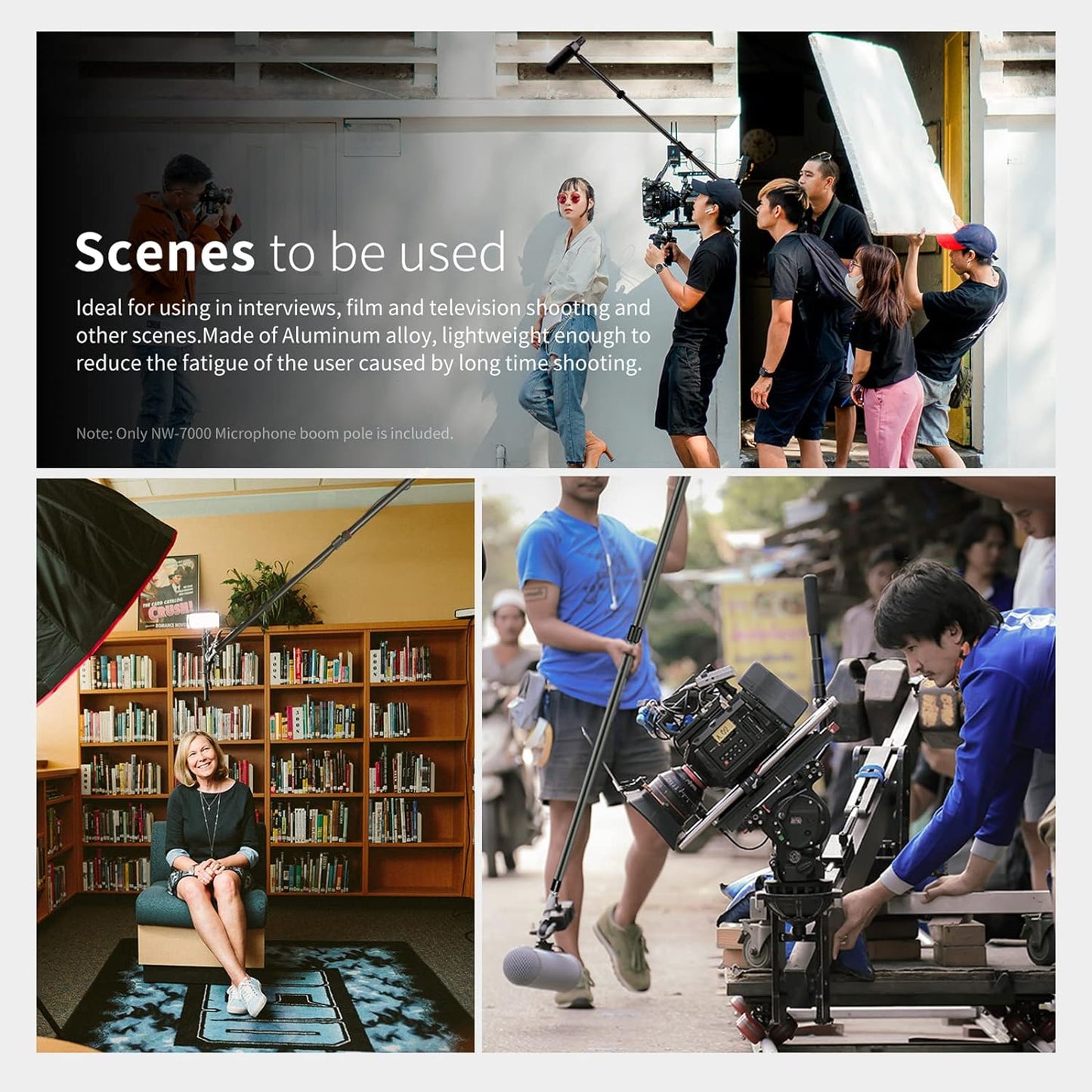 Neewer ST-NW-7000 Mic Boom Arm: Extendable, Handheld, Adapter Included