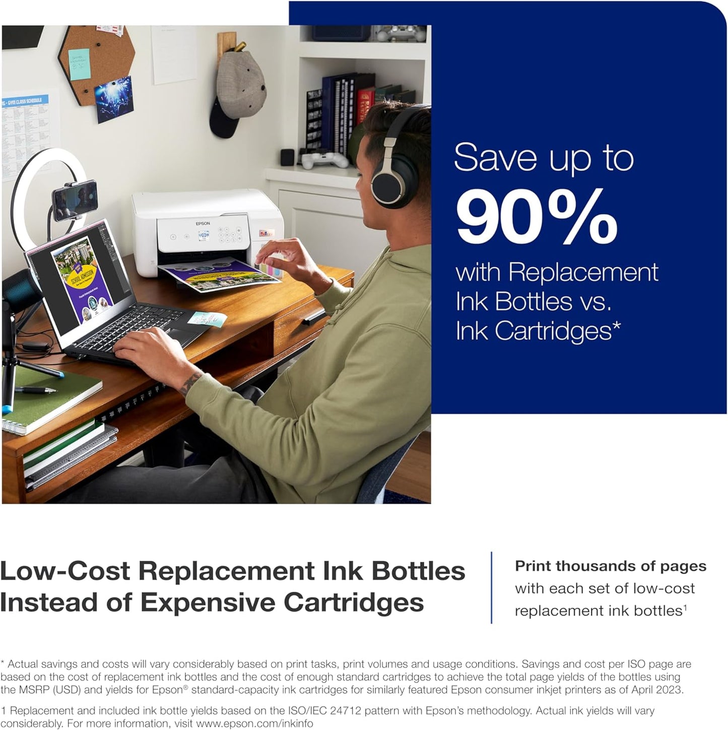 Epson C11CJ66202-N EcoTank ET-2800 Wireless Printer (Renewed)