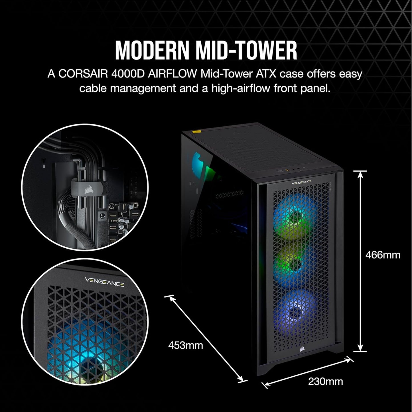 Corsair CS-9050098-NA Vengeance a7400 Gaming PC Ryzen 5 RTX 4060
