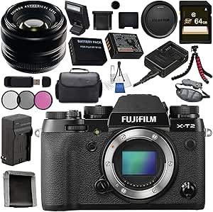 Fujifilm 16519247-14 X-T2 Mirrorless Camera with 35mm Lens Bundle