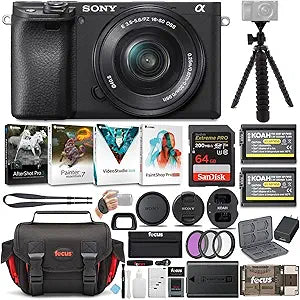 Sony ILCE6400L a6400 Mirrorless Camera 16-50mm Lens Bundle