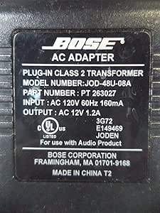 Bose JOD-48U-08A Genuine Power Supply