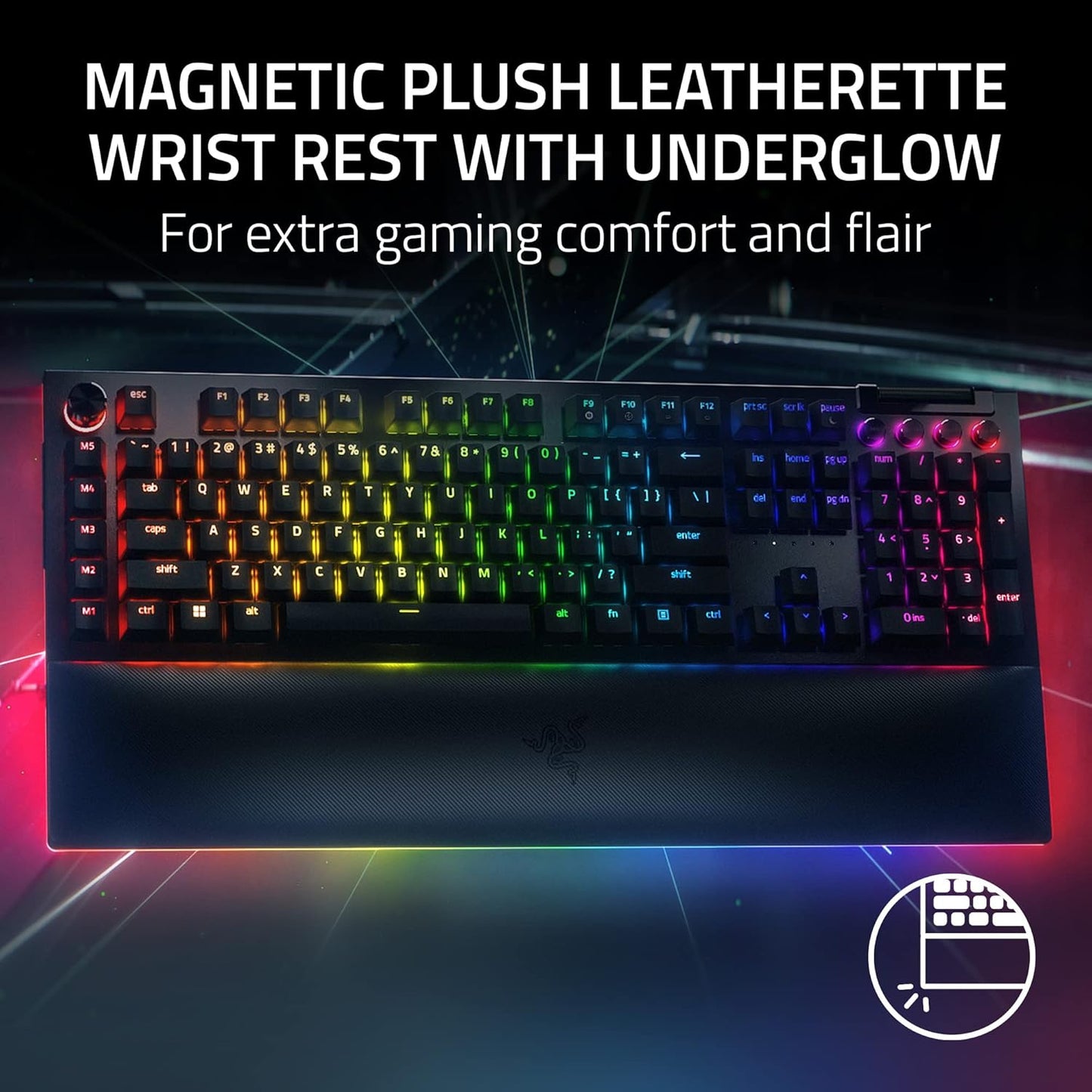Razer RZ03-04681900 BlackWidow V4 Pro Yellow Switch Renewed Keyboard